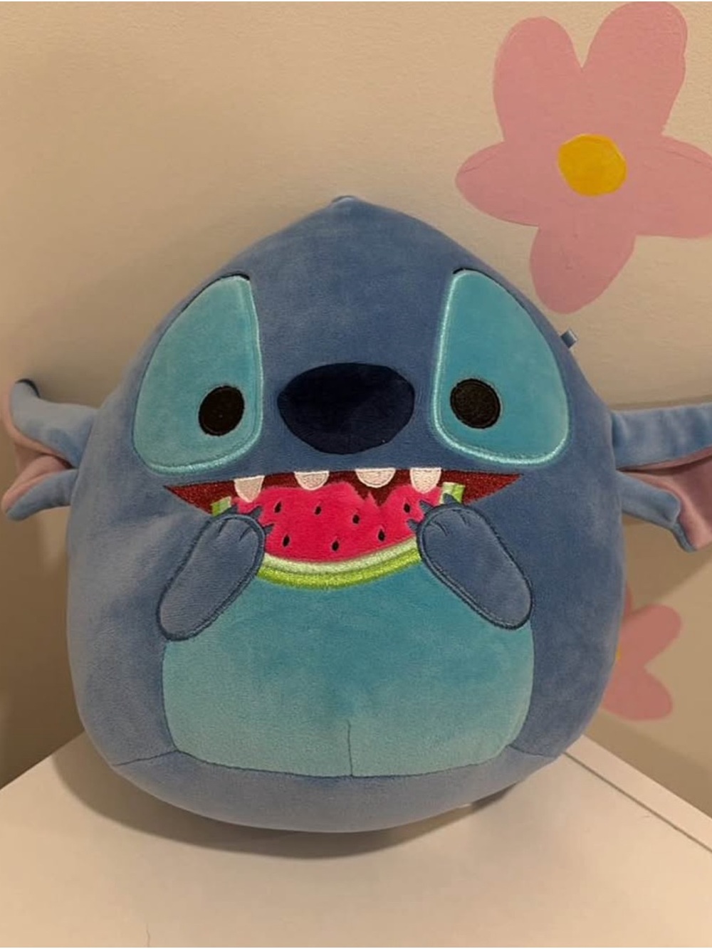 Disney Blue Stitch Plush with Watermelon Accent
